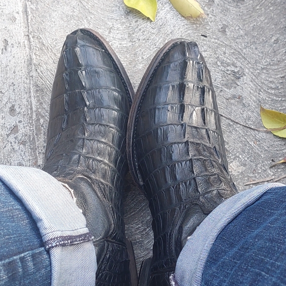 Pecos Bill,caiman tail cut boots - Picture 12 of 13